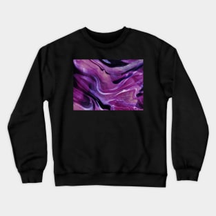 Purple Glow Abstract Fluid Art Crewneck Sweatshirt